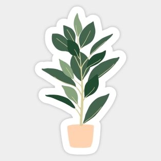 Boho Minimalist potter plants Sticker